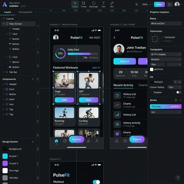 Website strategy and conversion-focused interface mockup